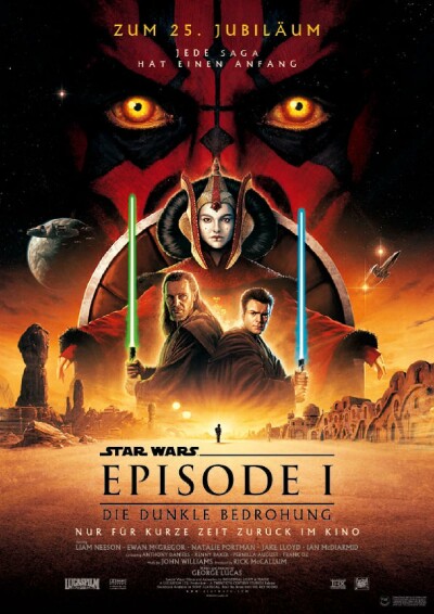 Filmplakat Star Wars - Episode I - Die dunkle Bedrohung - 25 Jahre