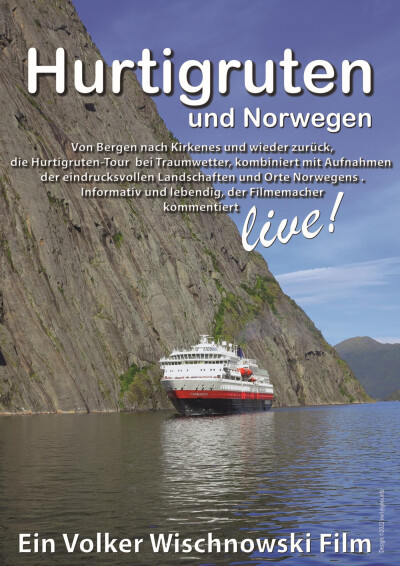 Filmplakat Hurtigruten und Norwegen - live mit Volker Wischnowsk